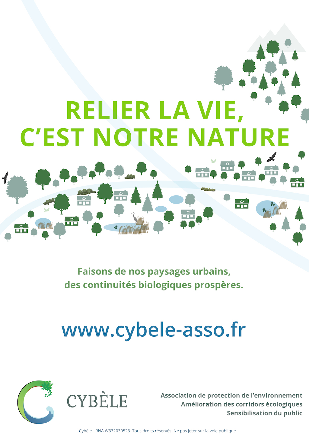 Cybèle - Affiche n°2 : Relier la vie,<br/>c'est notre nature